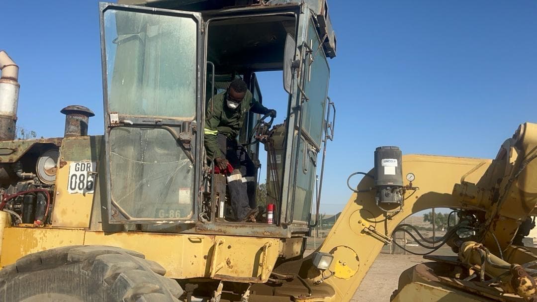 Wide machine photo showing heavy equipment prepared for use