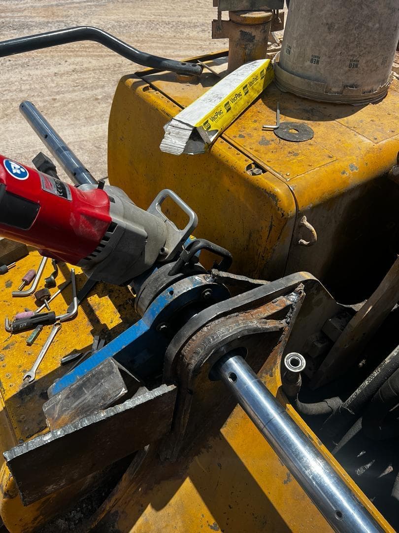Vertical machinery photo from an active project environment